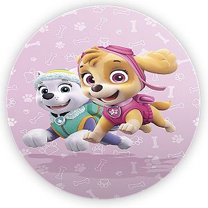 Painel Redondo Sublimado 3D - Patrulha Canina