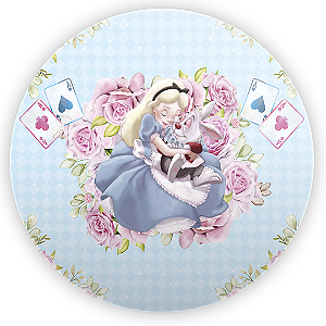 Painel de Mesa Sublimado 3D - Alice no País das Maravilhas