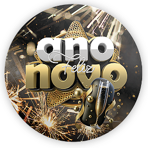 Painel de Mesa Sublimado 3D - Ano Novo