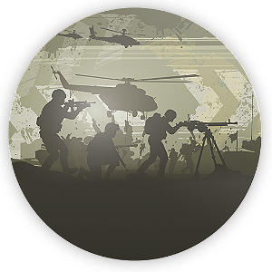 Painel de Mesa Sublimado 3D - Exército