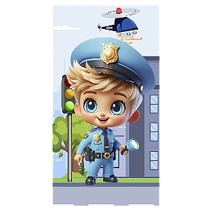 Faixa Lateral Sublimado 3D - Polícia