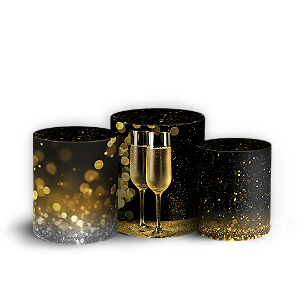 Trio Cilindro Sublimado 3D - Ano Novo