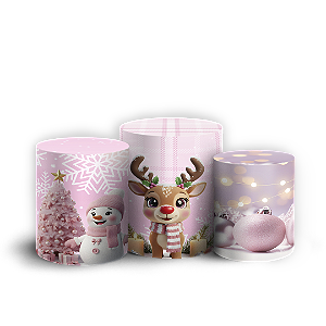 Trio Cilindro Sublimado 3D - Natal