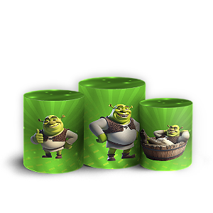 Trio Cilindro Sublimado 3D - Shrek