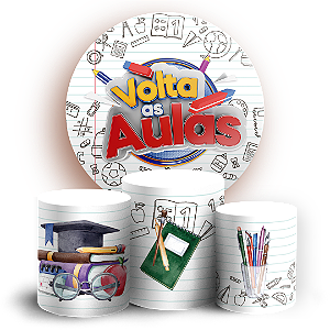 KIT Redondo e Trio Sublimado 3D - Volta as Aulas