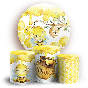 KIT Redondo e Trio Sublimado 3D - Abelha