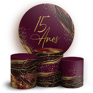 KIT Redondo e Trio Sublimado 3D - 15 Anos