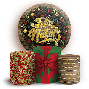 KIT Redondo e Trio Sublimado 3D - Natal