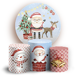 KIT Redondo e Trio Sublimado 3D - Natal