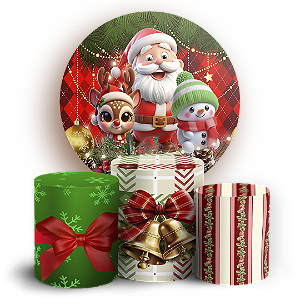 KIT Redondo e Trio Sublimado 3D - Natal