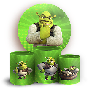 KIT Redondo e Trio Sublimado 3D - Shrek
