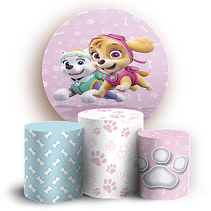 KIT Redondo e Trio Sublimado 3D - Patrulha Canina