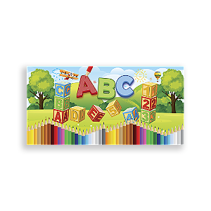 Painel Retangular Sublimado 3D - ABC