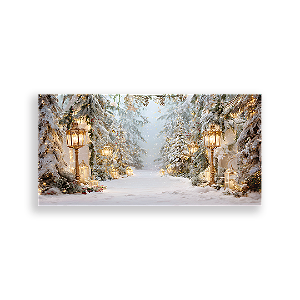 Painel Retangular Sublimado 3D - Fundo Fotografico Natal