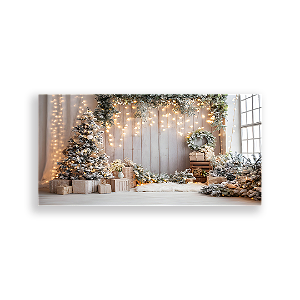 Painel Retangular Sublimado 3D - Fundo Fotografico Natal