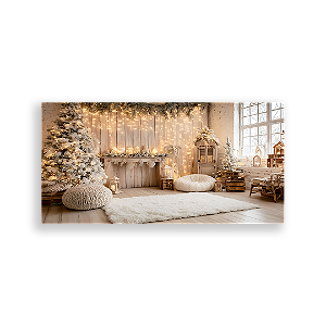 Painel Retangular Sublimado 3D - Fundo Fotografico Natal