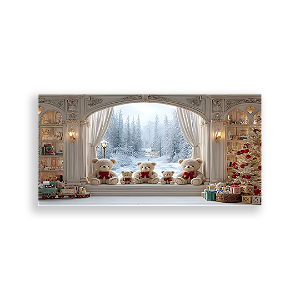Painel Retangular Sublimado 3D - Fundo Fotografico Natal
