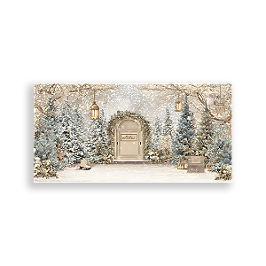 Painel Retangular Sublimado 3D - Fundo Fotografico Natal