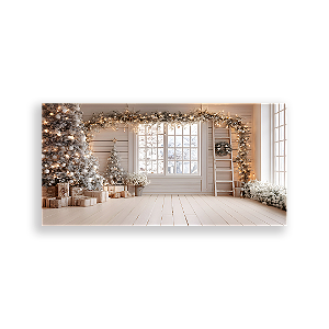Painel Retangular Sublimado 3D - Fundo Fotografico Natal