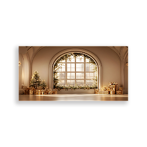 Painel Retangular Sublimado 3D - Fundo Fotografico Natal