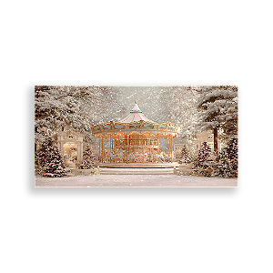 Painel Retangular Sublimado 3D - Fundo Fotografico Natal