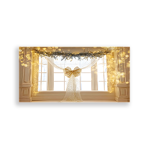 Painel Retangular Sublimado 3D - Fundo Fotografico Natal