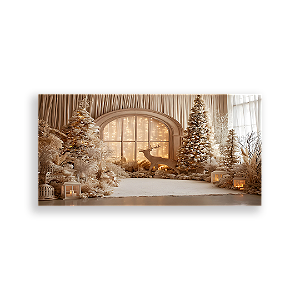 Painel Retangular Sublimado 3D - Fundo Fotografico Natal