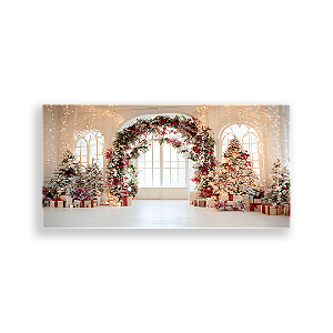 Painel Retangular Sublimado 3D - Fundo Fotografico Natal