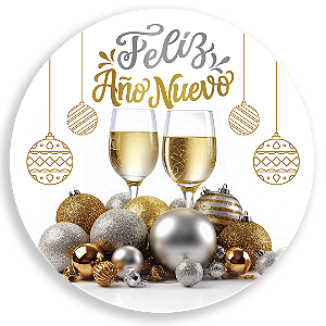 Painel de Mesa Sublimado 3D - Año Nuevo ES