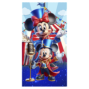 Faixa Lateral Sublimado 3D - Mickey E Minnie Circo
