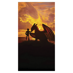 Faixa Lateral Sublimado 3D - Como Treinar Seu Dragão