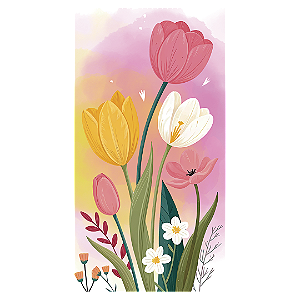 Faixa Lateral Sublimado 3D - Floral