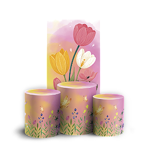 Faixa Lateral e Trio Cilindro Sublimado 3D Vest Facil - Floral