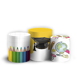 Trio Cilindro Sublimado 3D - Formatura-Abc