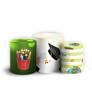 Trio Cilindro Sublimado 3D - Formatura-Abc
