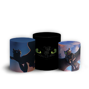 Trio Cilindro Sublimado 3D - Como-Treinar-Seu-Dragão