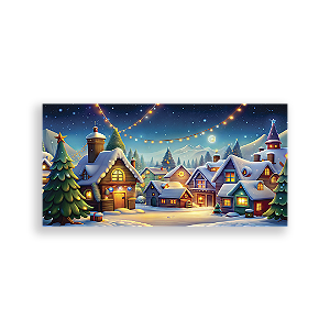 Painel Retangular Sublimado 3D - Fundo Fotografico Natal