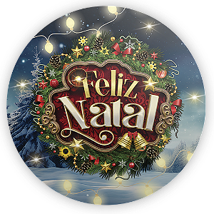 Painel de Mesa Sublimado 3D - Natal