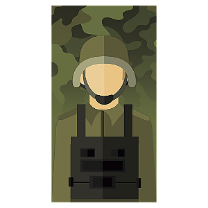 Faixa Lateral Sublimado 3D - Militar Exercito