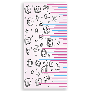 Faixa Lateral Sublimado 3D - Tik Tok