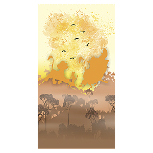 Faixa Lateral Sublimado 3D - Rei Leão Aquarela