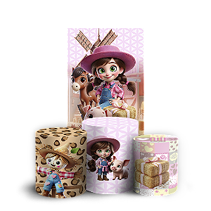 Faixa Lateral e Trio Cilindro Sublimado 3D Vest Facil - Fazendinha