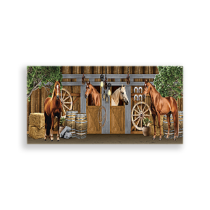 Painel Retangular Sublimado 3D - Painel Cavalo
