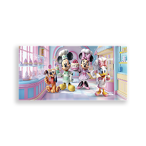 Painel Retangular Sublimado 3D - Painel Confeitaria Da Minnie
