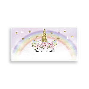 Painel Retangular Sublimado 3D - Unicornio