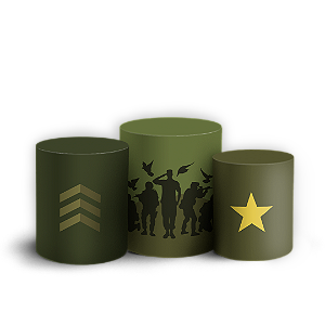 Trio Cilindro Sublimado 3D - Militar Exercito