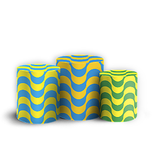 Trio Cilindro Sublimado 3D - Carnaval