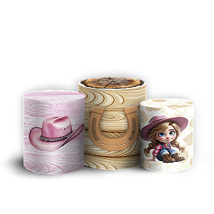 Trio Cilindro Sublimado 3D - Fazendinha