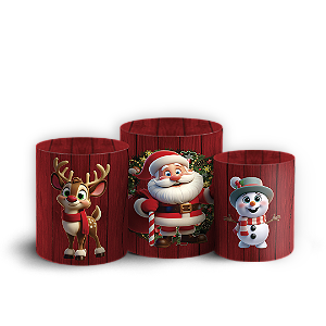 Trio Cilindro Sublimado 3D - Natal