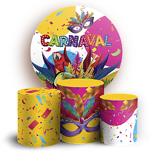 KIT Redondo e Trio Sublimado 3D - Carnaval